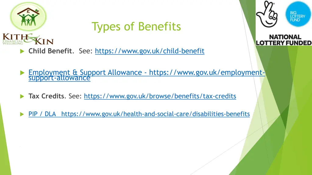 types of benefits