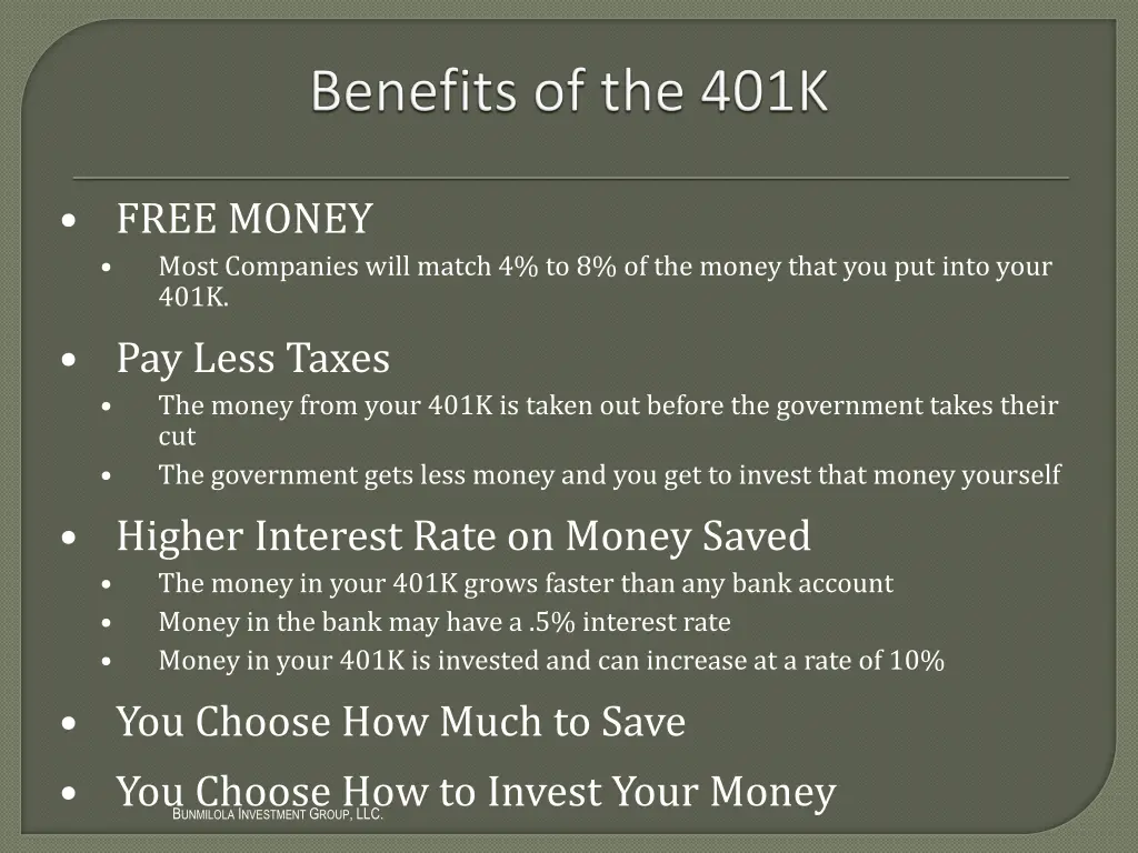free money most companies will match