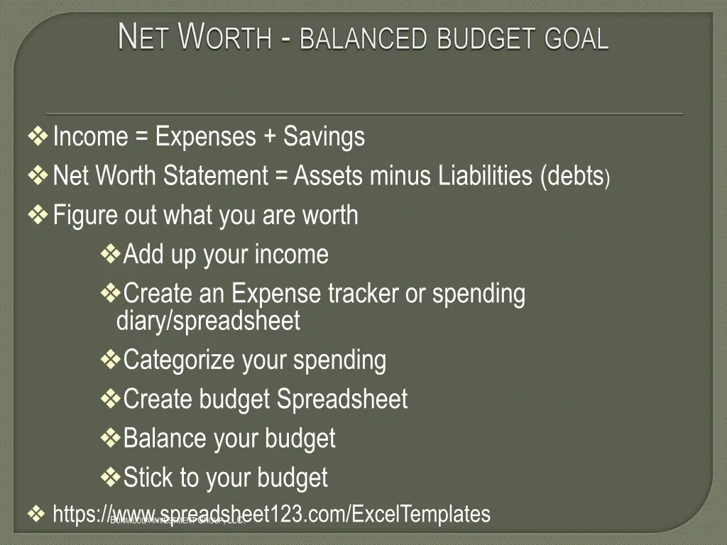 income expenses savings net worth statement