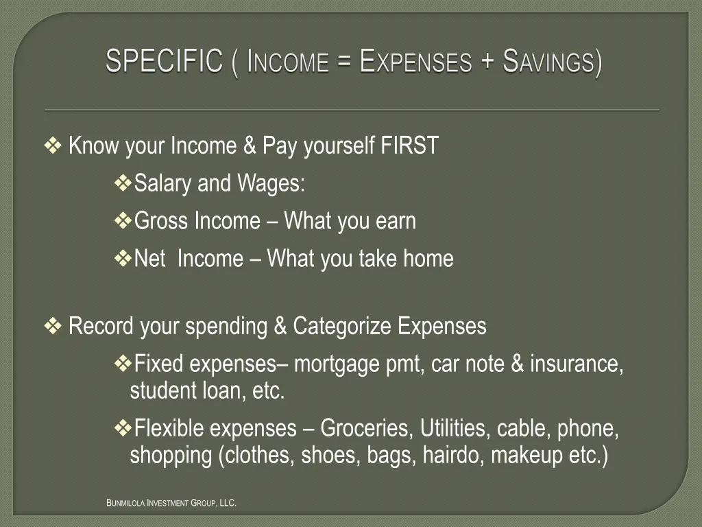 know your income pay yourself first salary