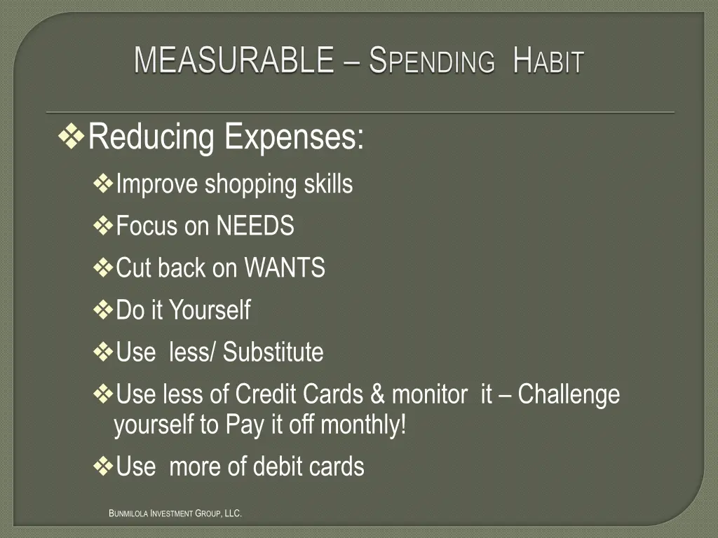 reducing expenses improve shopping skills focus