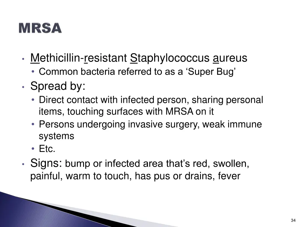methicillin resistant staphylococcus aureus