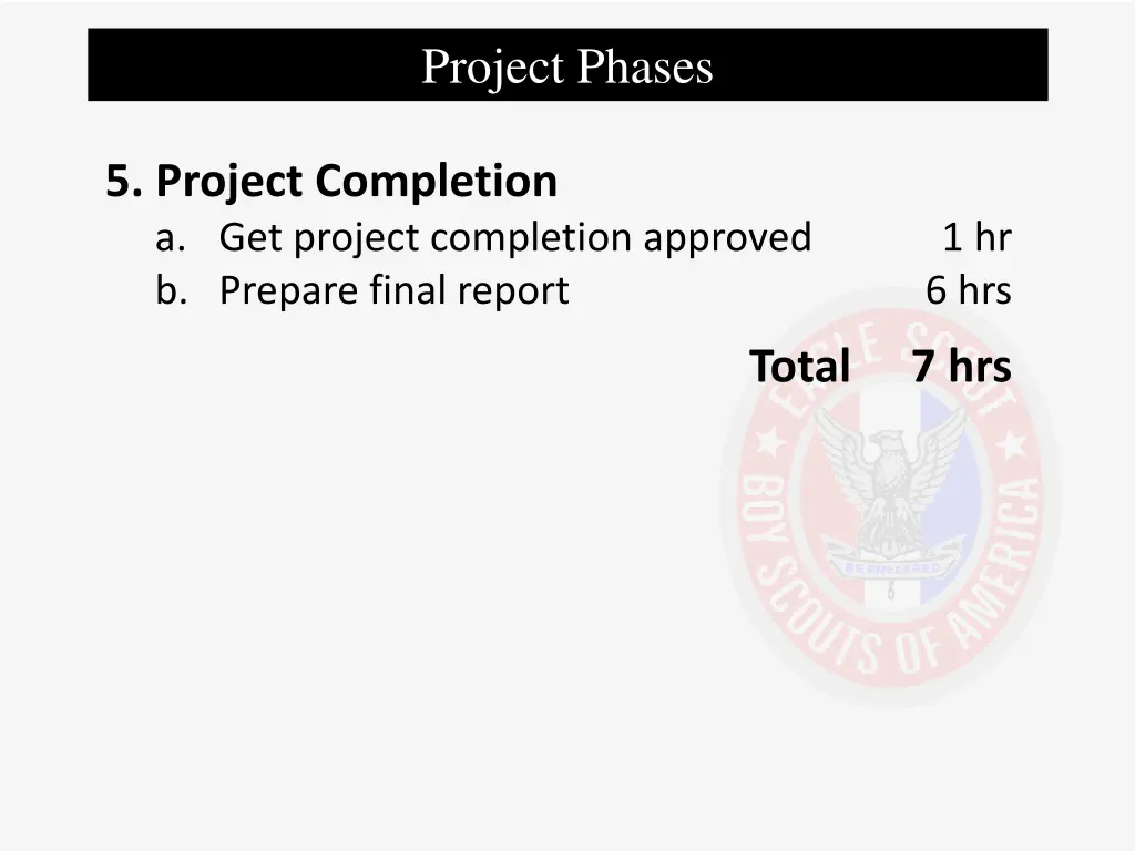 project phases 5