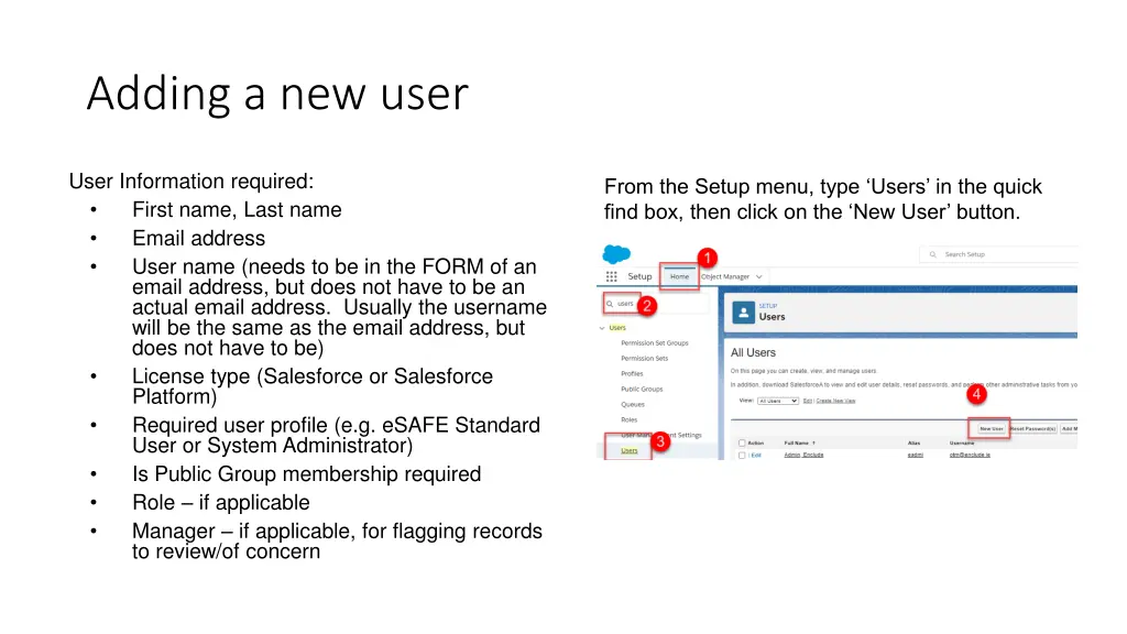 adding a new user