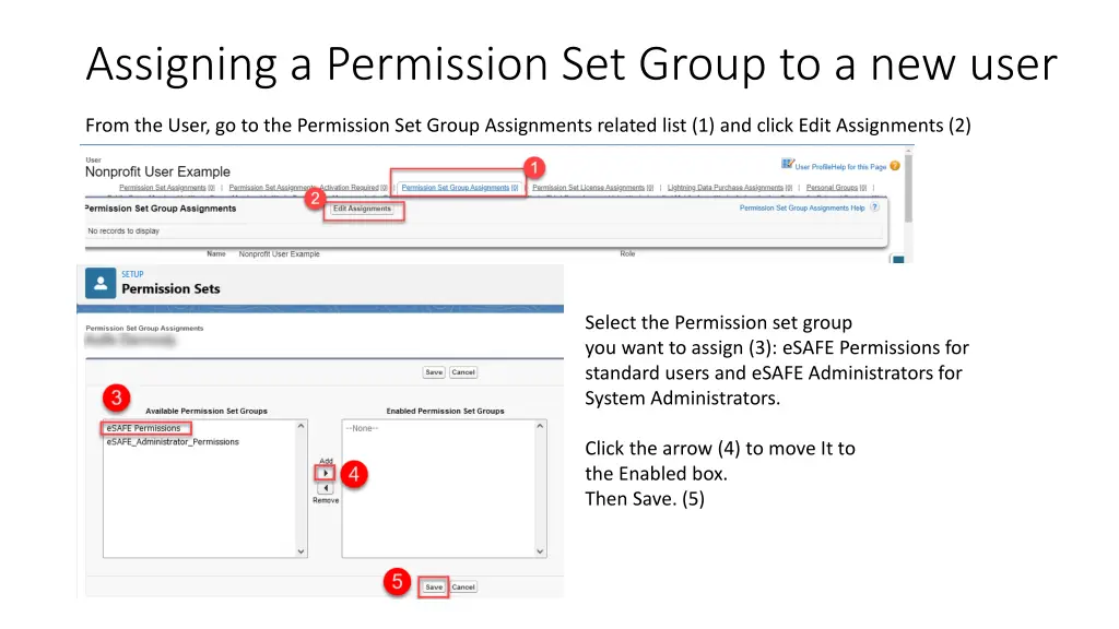 assigning a permission set group to a new user