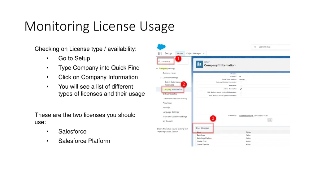 monitoring license usage