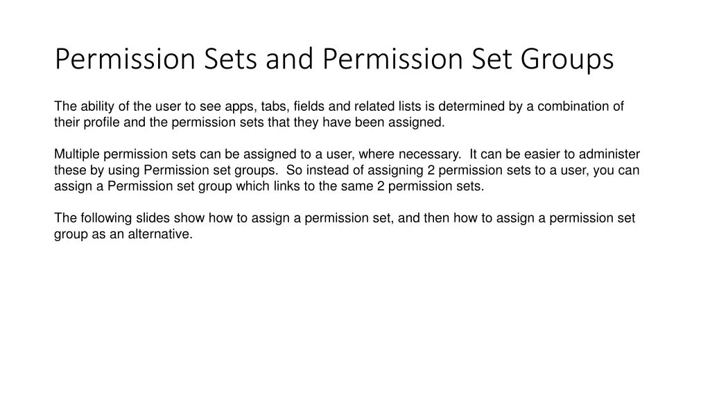permission sets and permission set groups