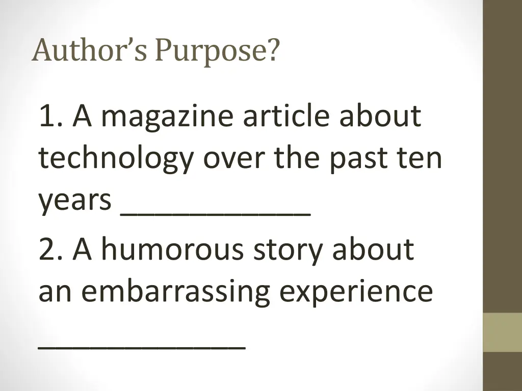 author s purpose