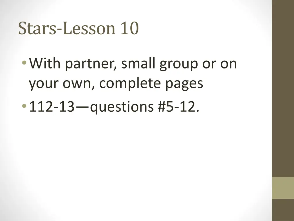stars lesson 10 1