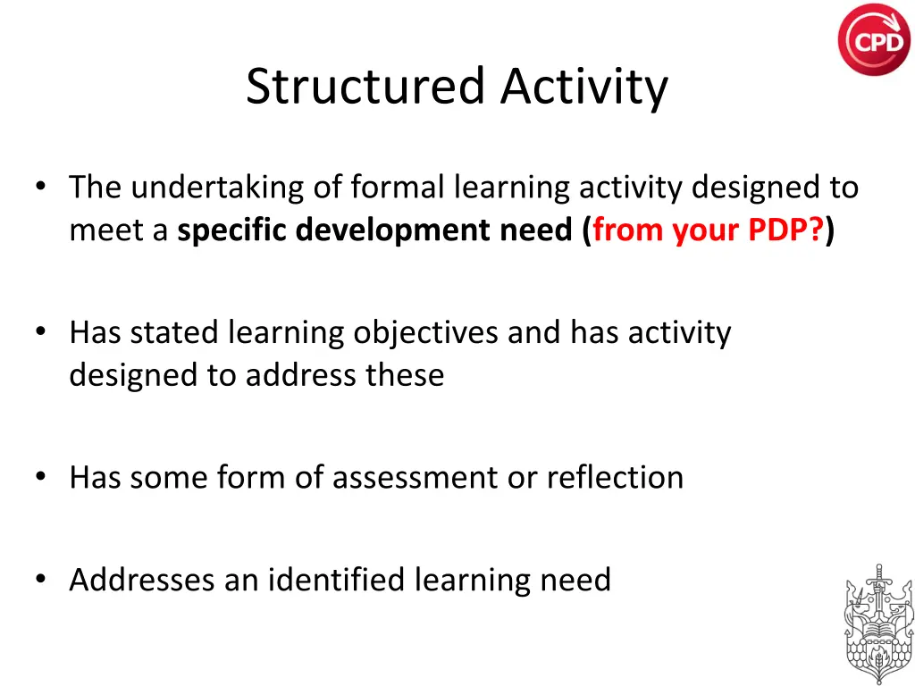 structured activity