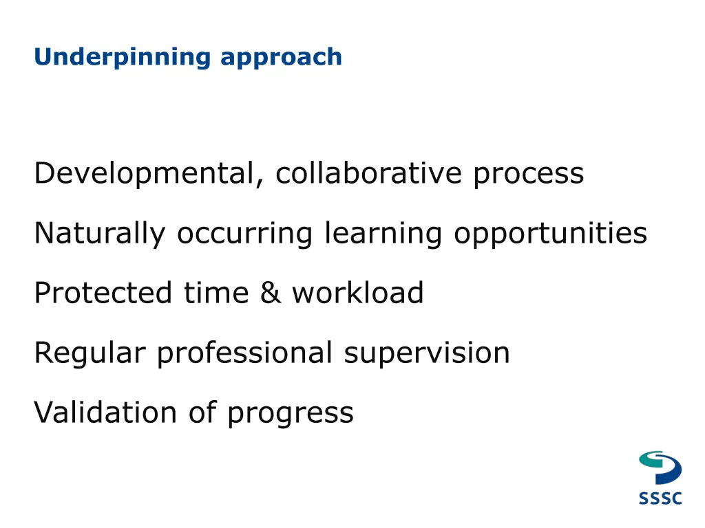 underpinning approach