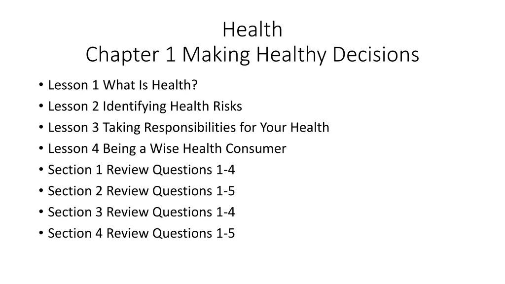 health