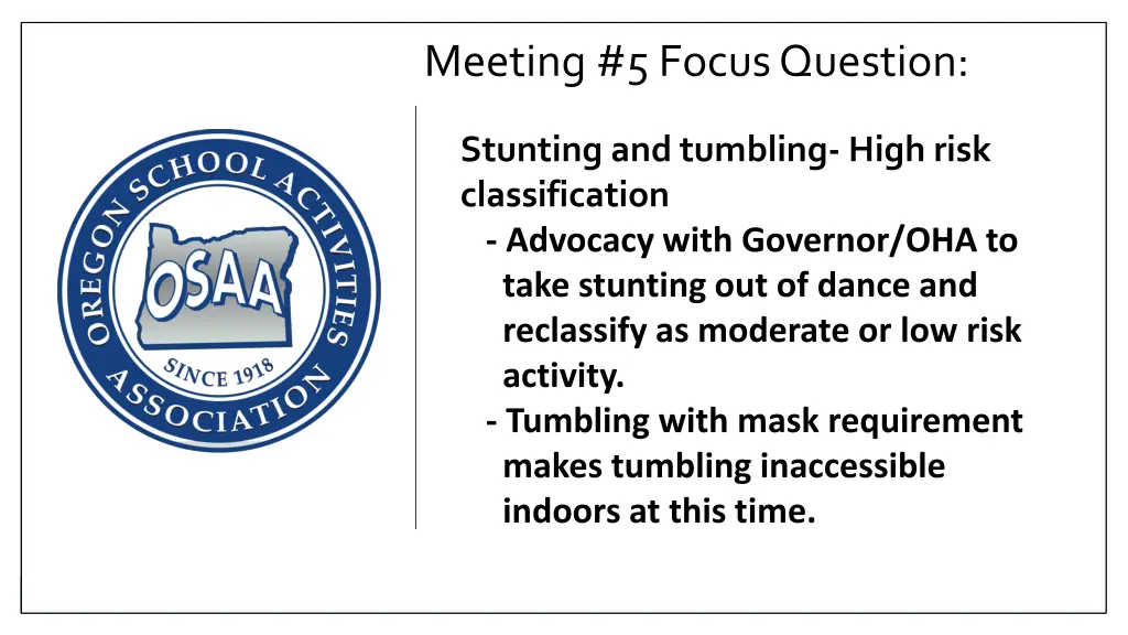 meeting 5 focus question