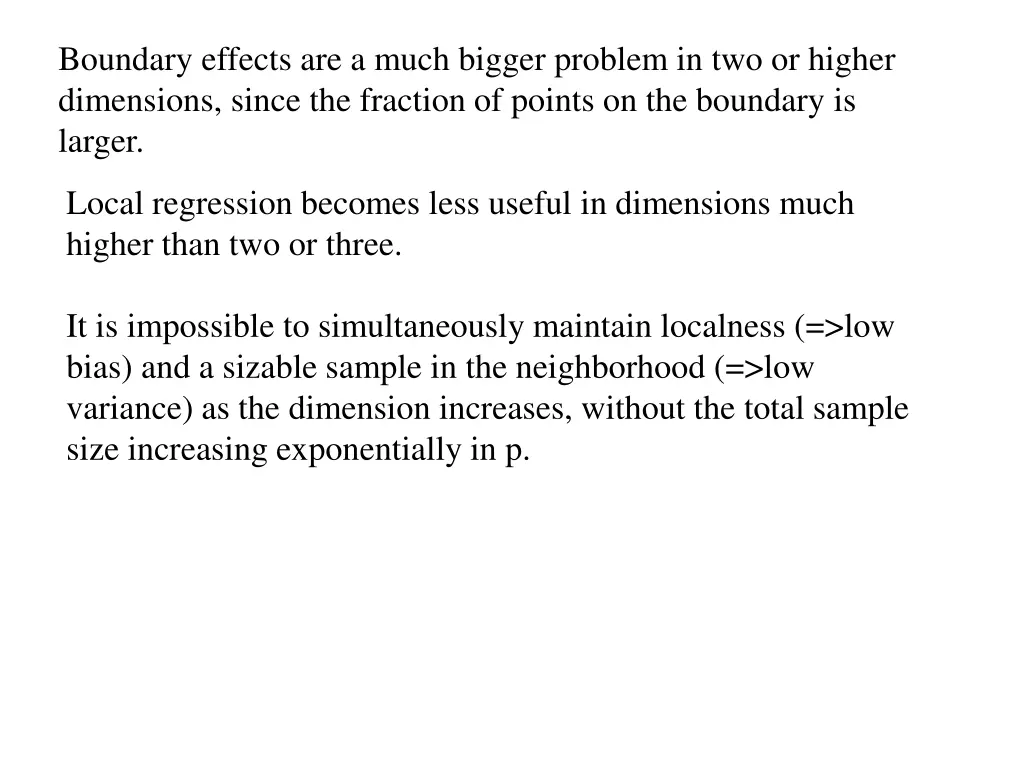 boundary effects are a much bigger problem