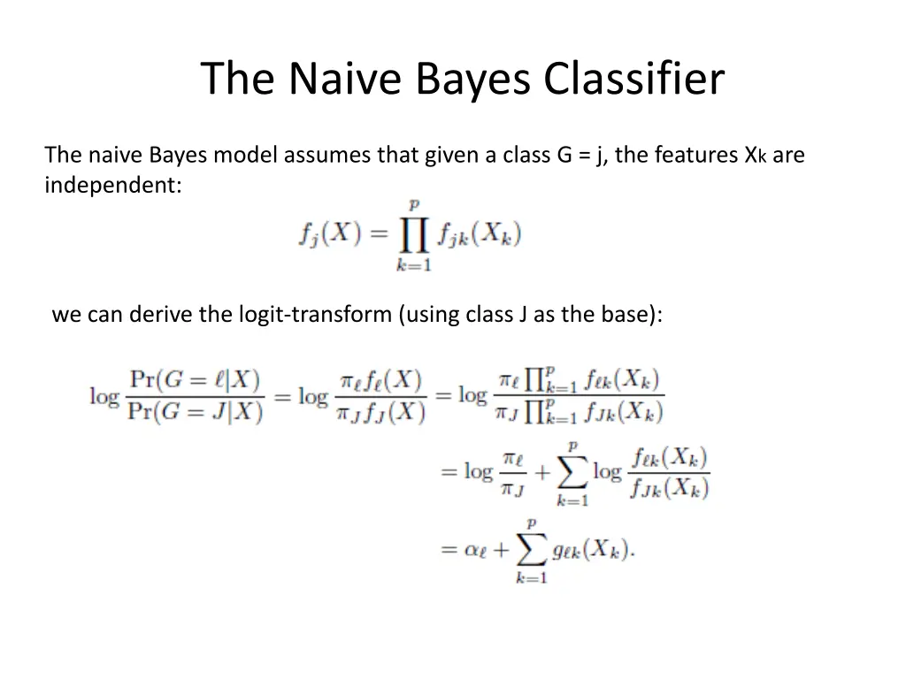 the naive bayes classifier