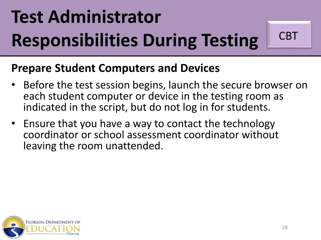 test administrator responsibilities during testing 1
