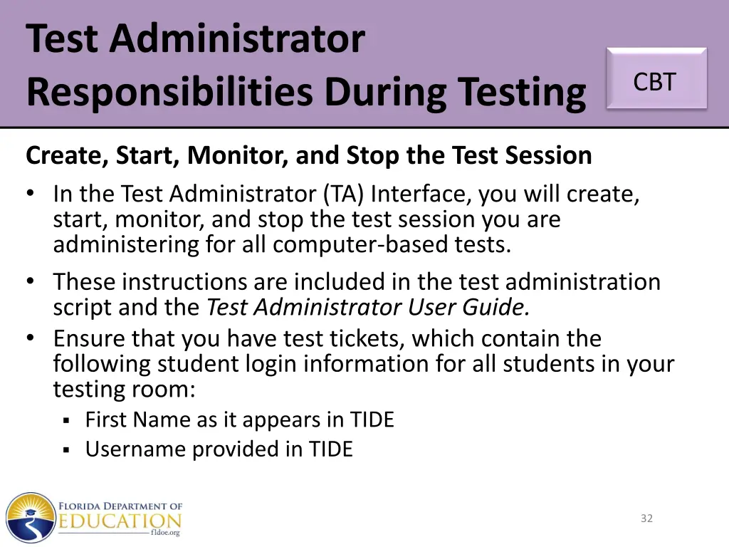 test administrator responsibilities during testing 5