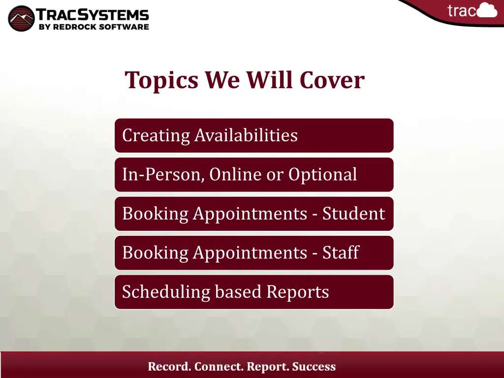 topics we will cover