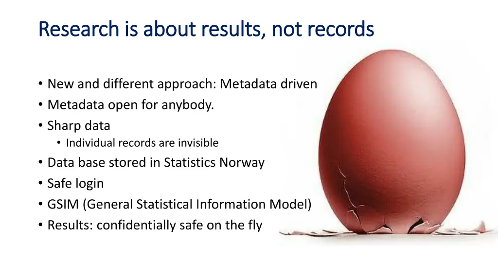 research is about results not records research