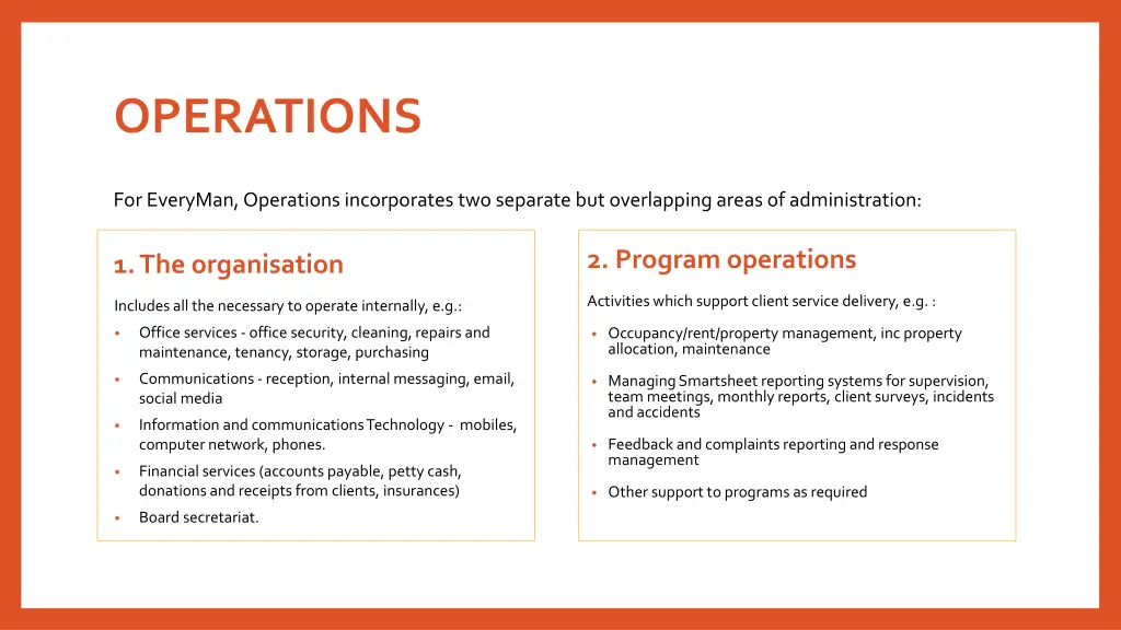 operations