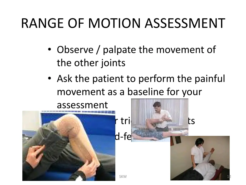 range of motion assessment