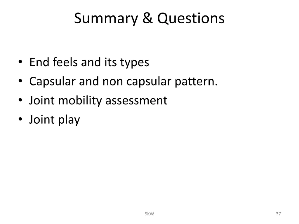 summary questions