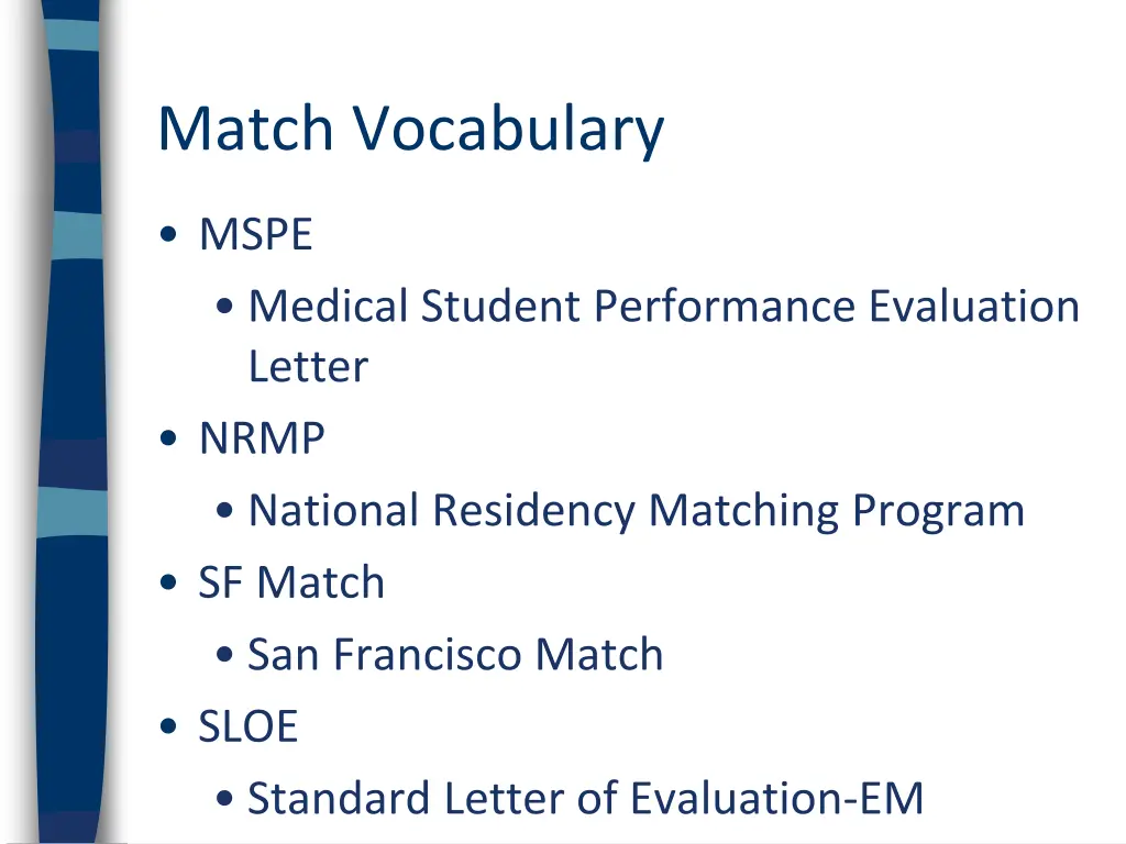 match vocabulary 1