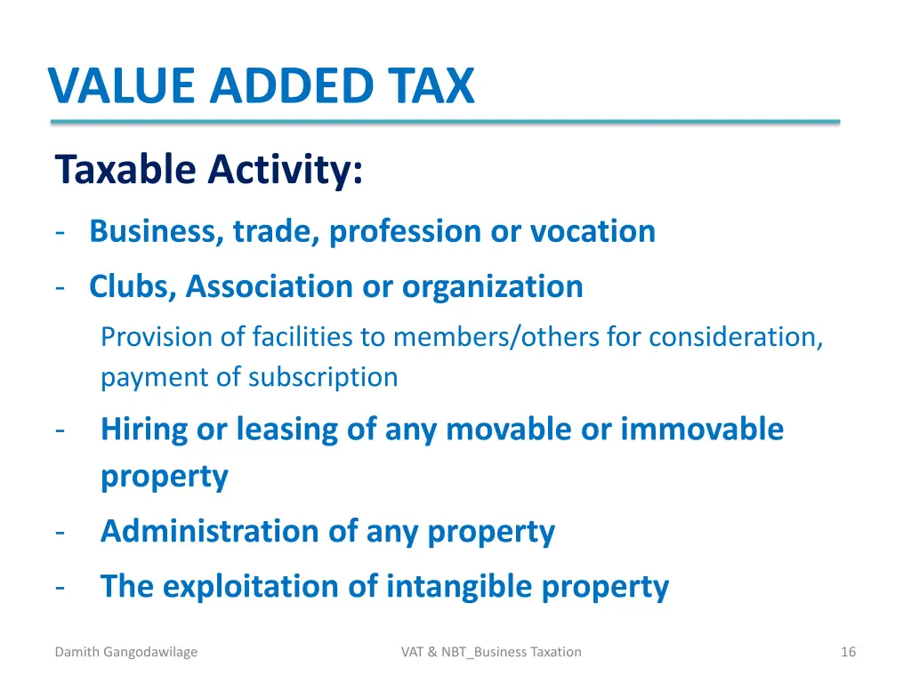 value added tax 13