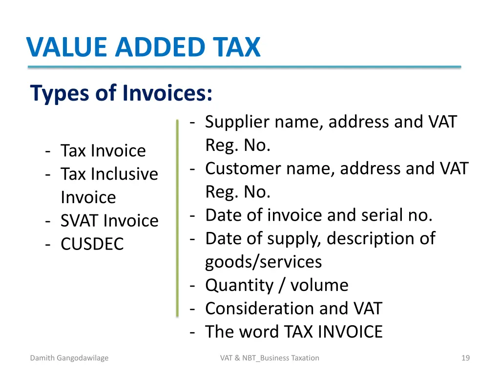 value added tax 16