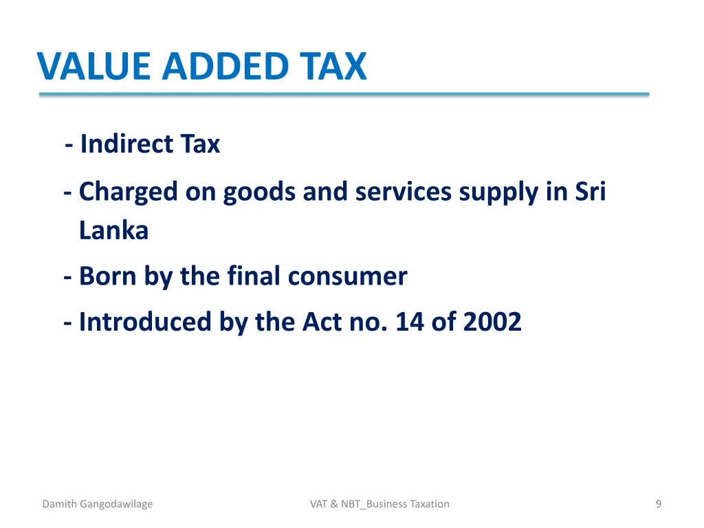 value added tax 6