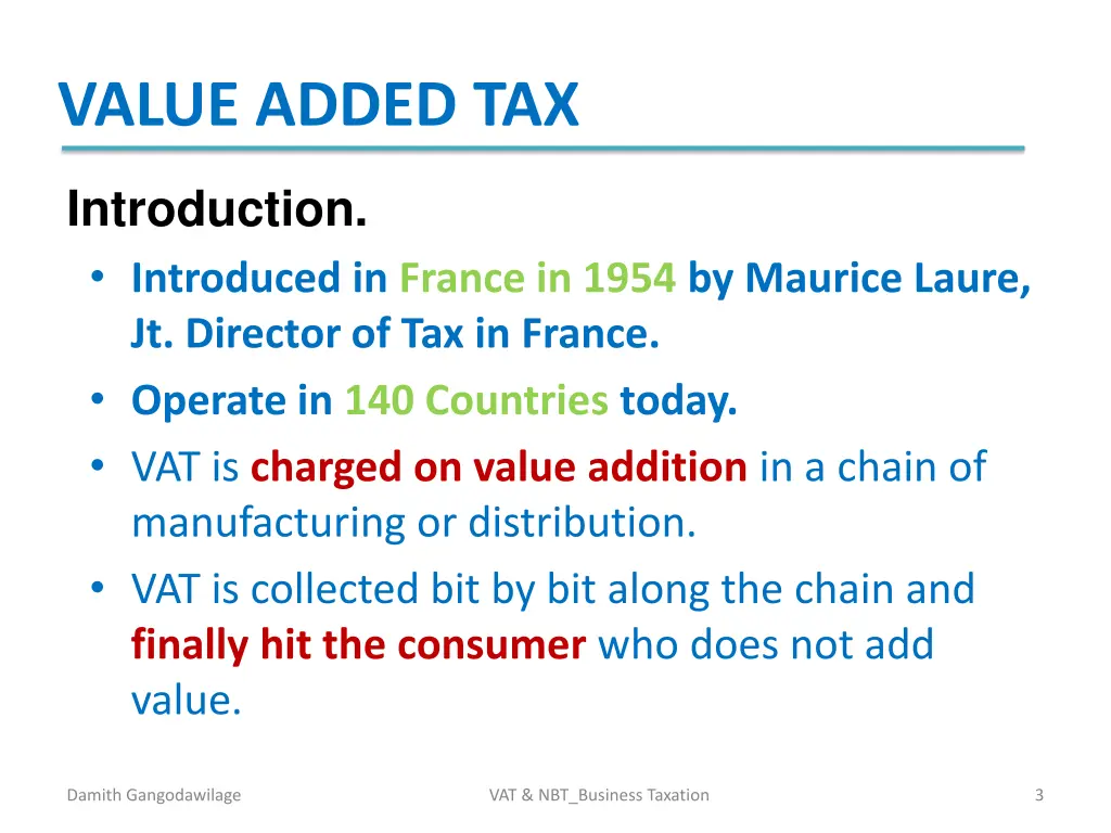 value added tax