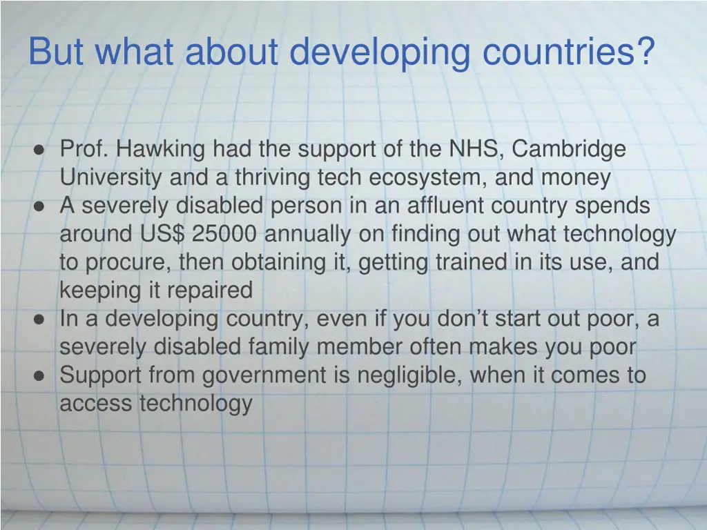 but what about developing countries