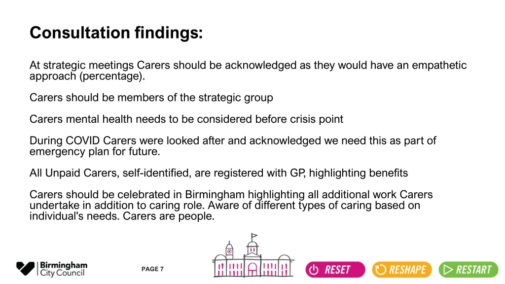 consultation findings