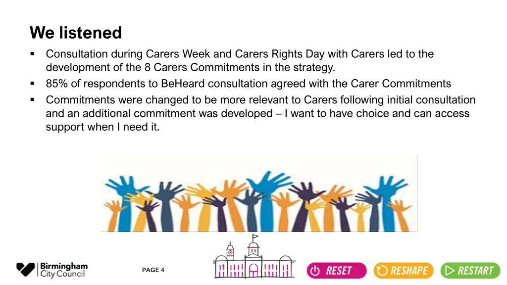 we listened consultation during carers week