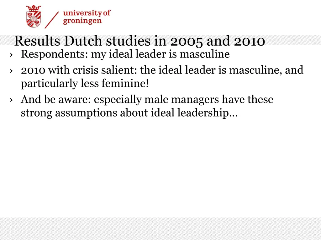 results dutch studies in 2005 and 2010