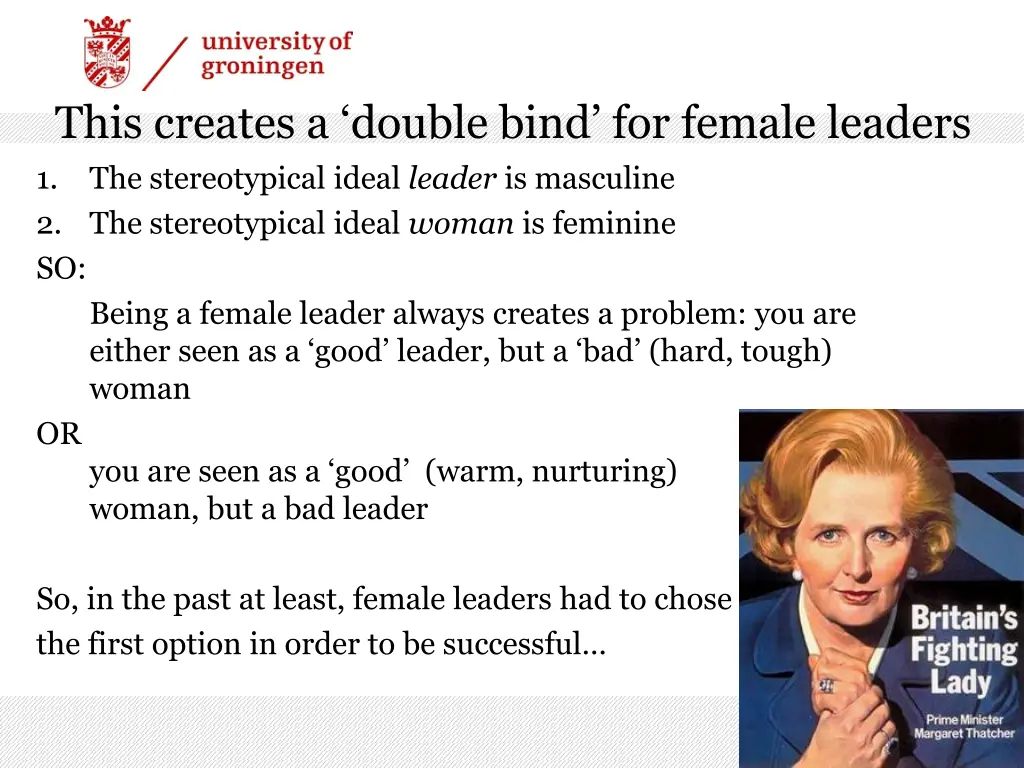 this creates a double bind for female leaders