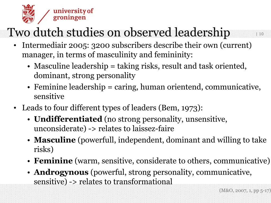 two dutch studies on observed leadership