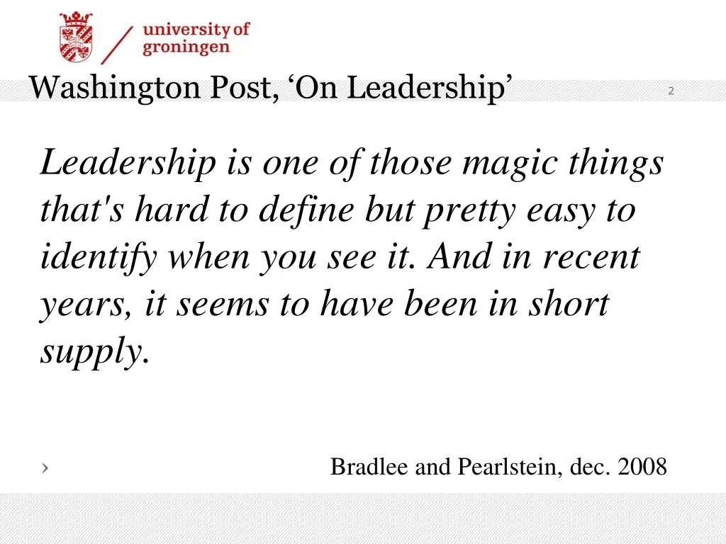washington post on leadership