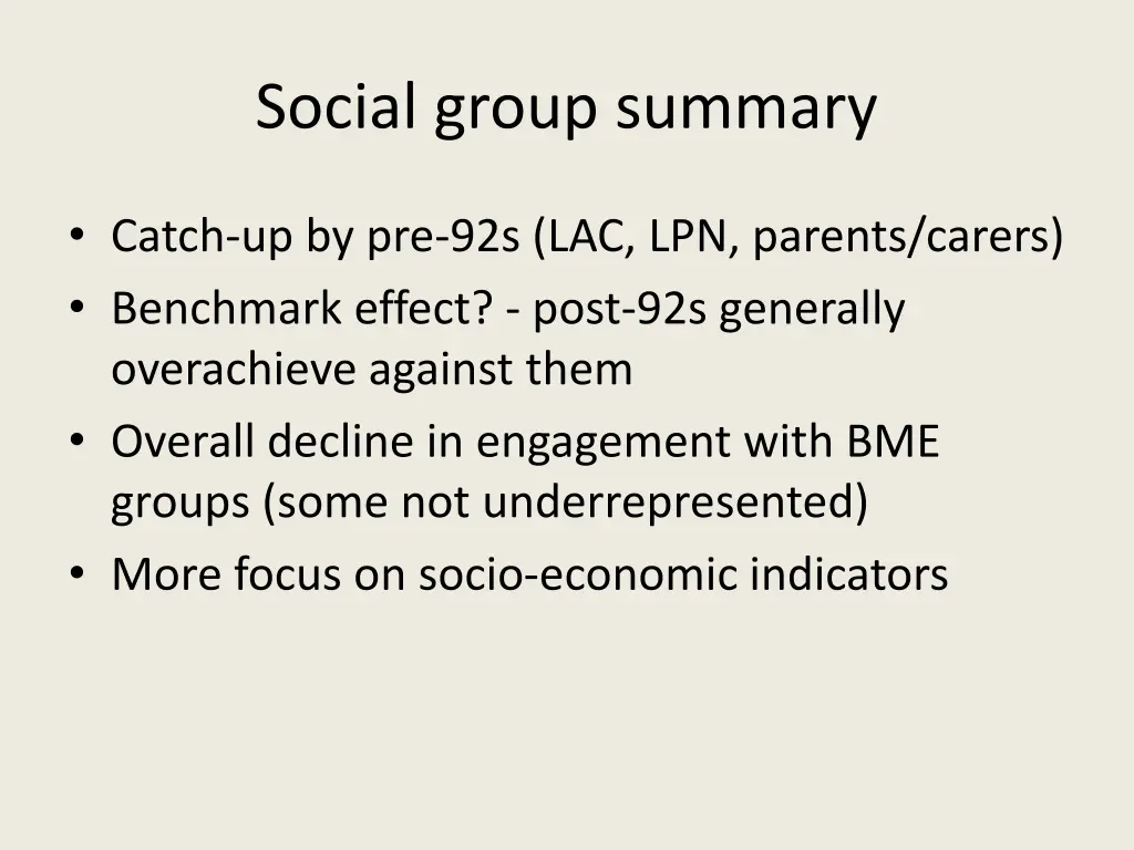 social group summary