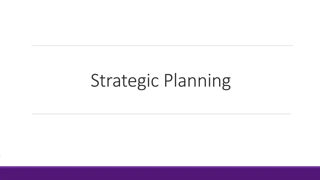 strategic planning