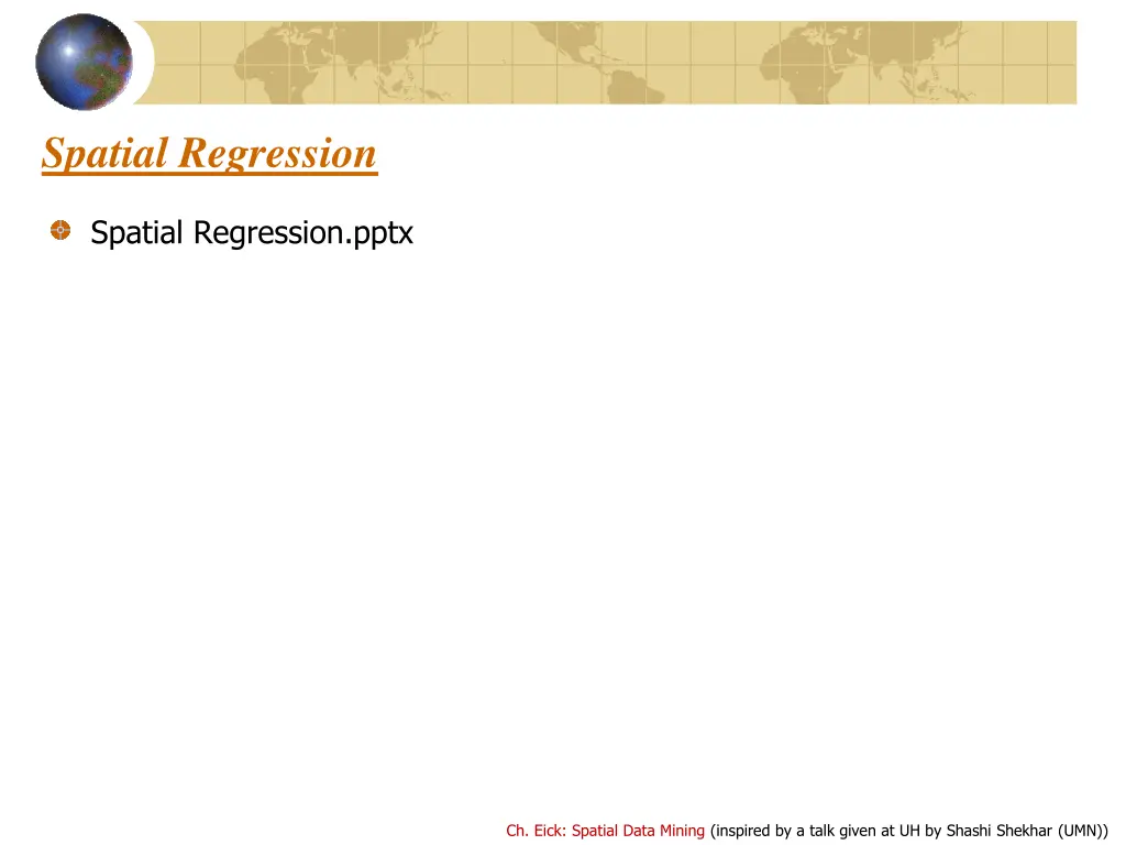 spatial regression