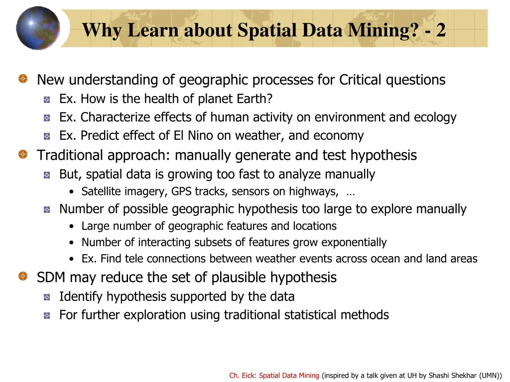 why learn about spatial data mining 2