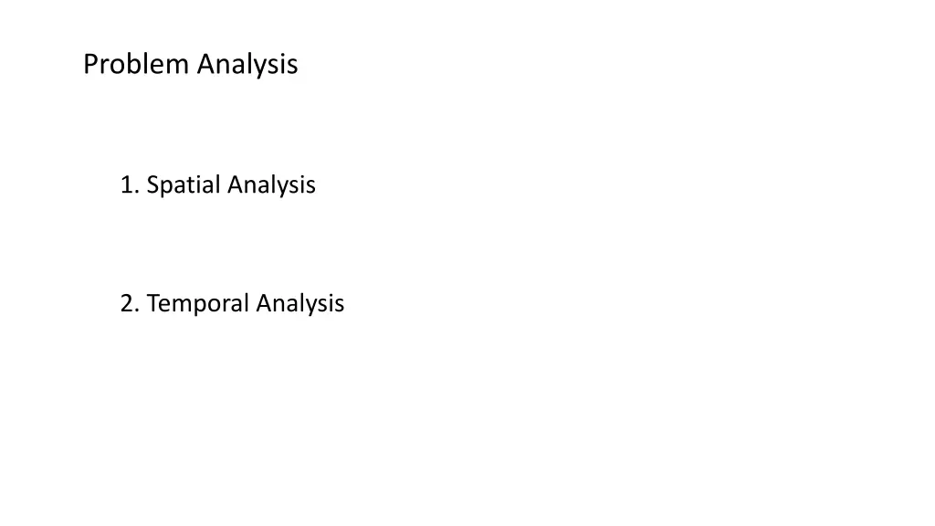 problem analysis