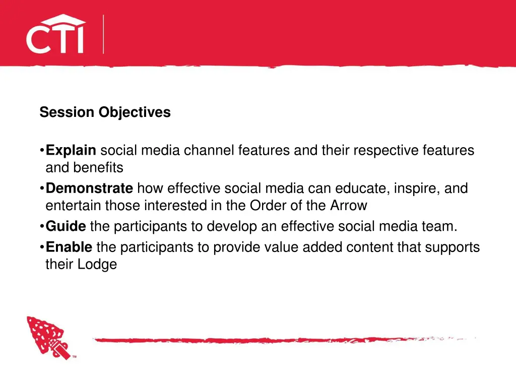 session objectives