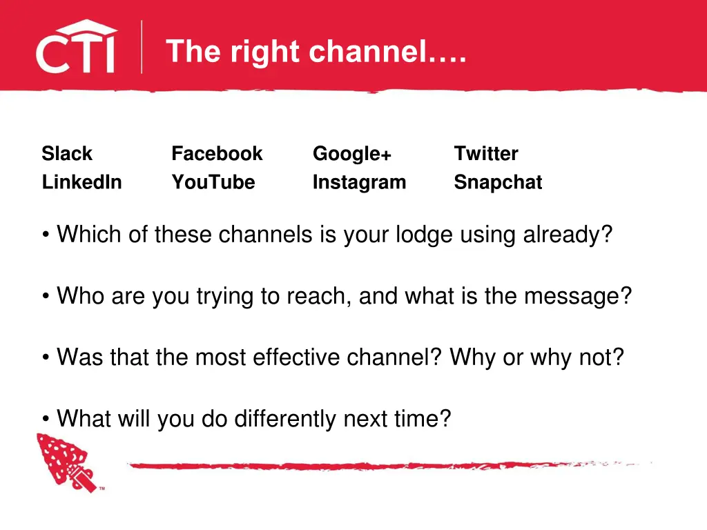 the right channel