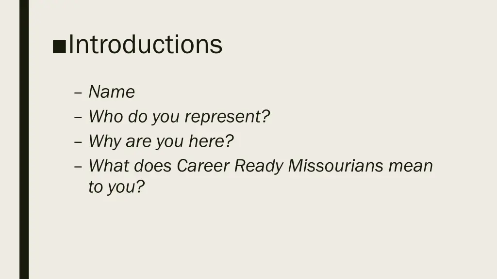 introductions