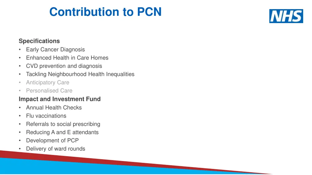 contribution to pcn