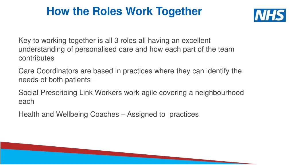 how the roles work together