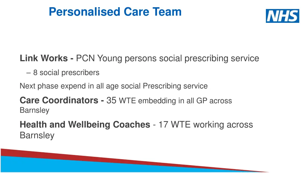 personalised care team