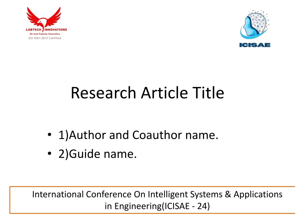 research article title